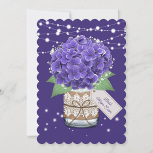 Cartão De Dia de as mães Floral Purple Da Melhor