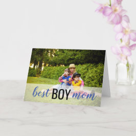 Cartão de Dia de as mães Fotográfico da Melhor Men