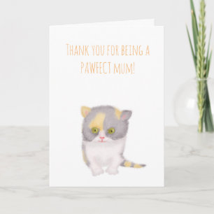 Cartão de Dia de as mães Katie Kitten bonito do ga
