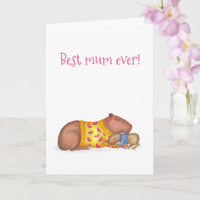 Cartão de Dia de as mães "melhor mãe de sempre", d (Orquídea)