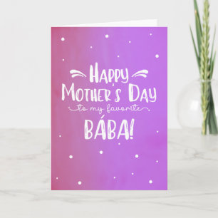 Cartão de dia de as mães para Bába