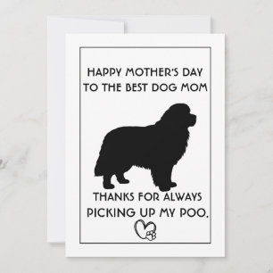 Cartão de dia de as mães para Cachorro Newfie Mãe