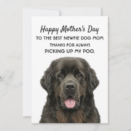 Cartão de dia de as mães para Cachorro Newfie Mãe