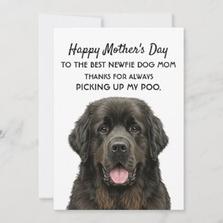 Cartão de dia de as mães para Cachorro Newfie Mãe