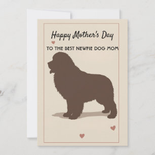 Cartão de dia de as mães para Cachorro Newfie Mãe