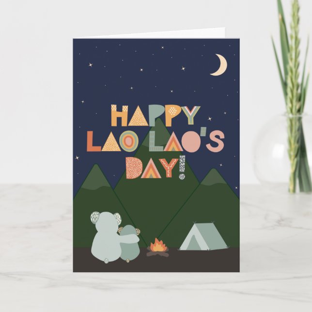Cartão de dia de as mães para Lao Lao (Frente)