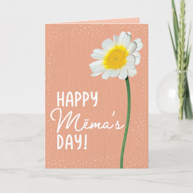 Cartão de dia de as mães para Mëma (Frente)