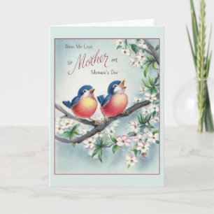 Cartão De Dia de as mães Vintage Com Amor