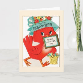 Cartão de Dia de as mães Vintage para Madrinha