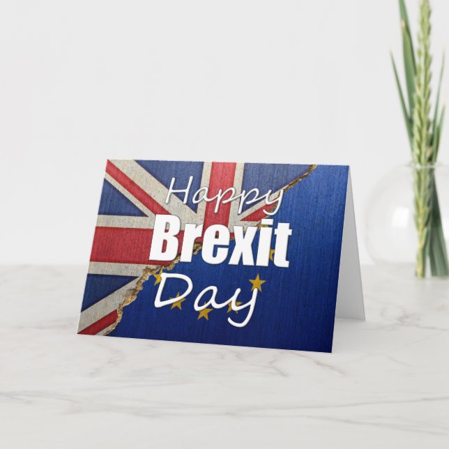 Cartão de Dia de Brexit Feliz (Frente)