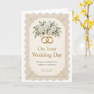 cartão de dia de casamento em branco