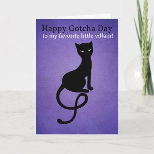 Cartão de Dia de Gotcha de Gato Preto - Gato Void 