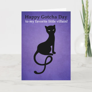 Cartão de Dia de Gotcha de Gato Preto - Gato Void 
