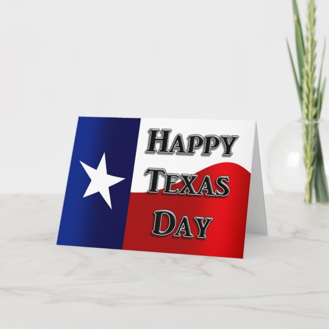 Cartão de Dia de Independência do Texas (Frente)