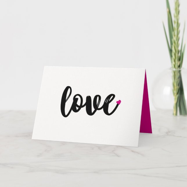 Cartão de Dia de os namorados AMOR, Cartão de Aniv (Frente)