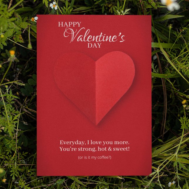 Cartão de Dia de os namorados Cheeky Elegante Red  (Criador carregado)