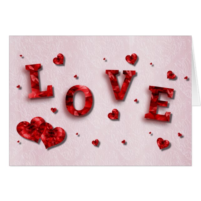 Cartão de Dia de os namorados de Amor (Frente Horizontal)