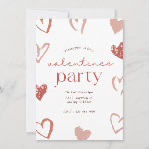 Cartão de Dia de os namorados de Corações Rosa Ver