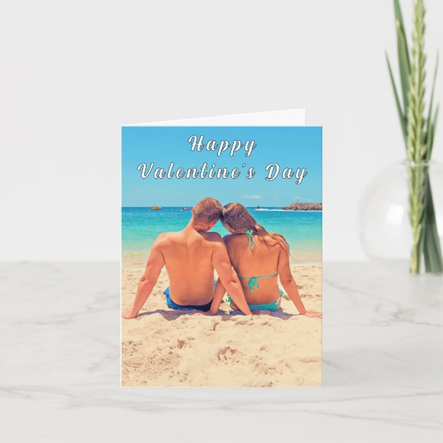 Cartão de Dia de os namorados de Fotografias Perso (Frente)