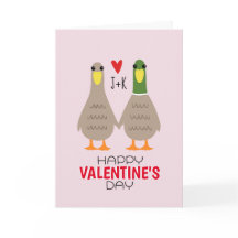 Cartão de Dia de os namorados de Iniciais Personal