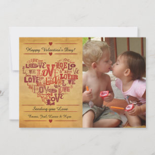 Cartão de Dia de os namorados de Palavras de Amor