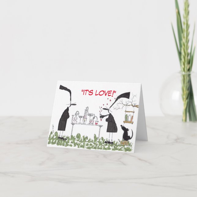 Cartão de Dia de os namorados de Química (Frente)