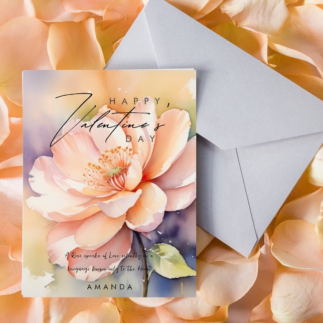 Cartão de Dia de os namorados de Rosas Moderno Cub (Criador carregado)