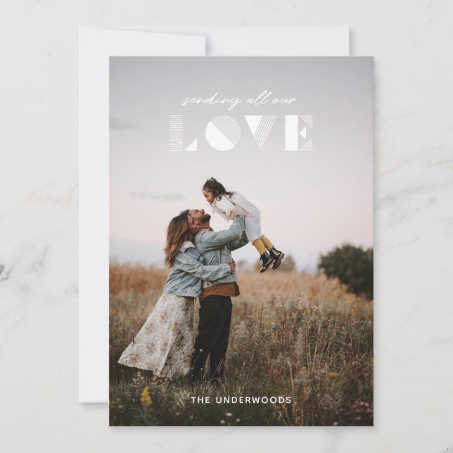 Cartão de Dia de os namorados de Sobreposição Geo  (Frente)