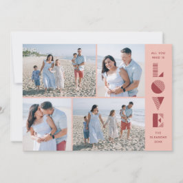 Cartão de Dia de os namorados Geo Love 4-Photo - P