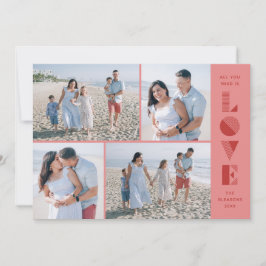 Cartão de Dia de os namorados Geo Love 4-Photo - R