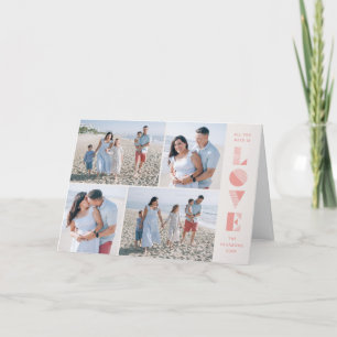 Cartão de Dia de os namorados Geo Love 4-Photo - S