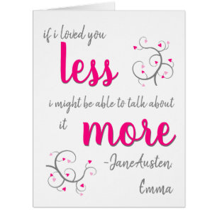 Cartão de Dia de os namorados Jane Austen Emma