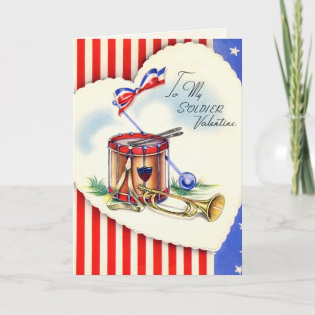 Cartão de Dia de os namorados Militar dos EUA (Frente)