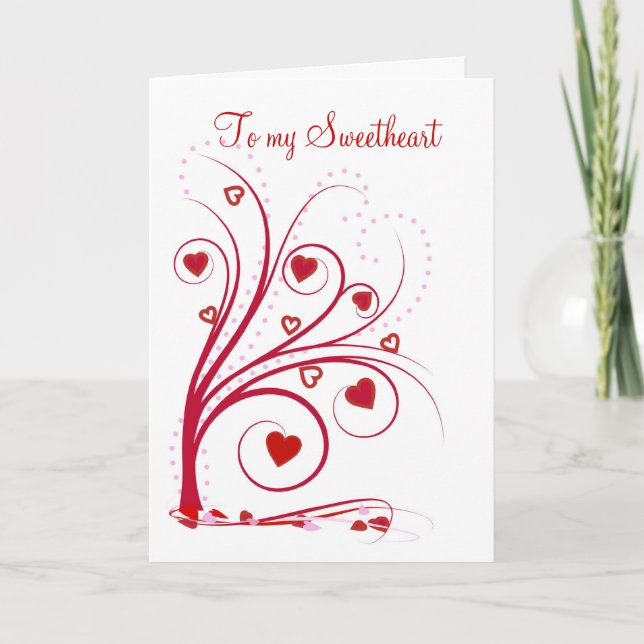 Cartão de dia de os namorados para o meu querido (Frente)