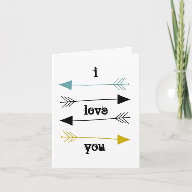 Cartão de Dia de os namorados Personalizado - Eu T (Frente)