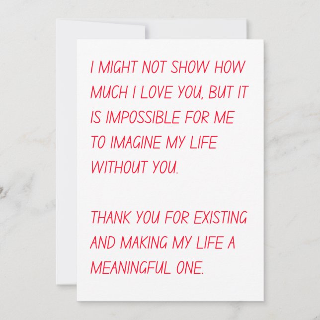 Cartão de Dia de os namorados romântico para ele e (Frente)