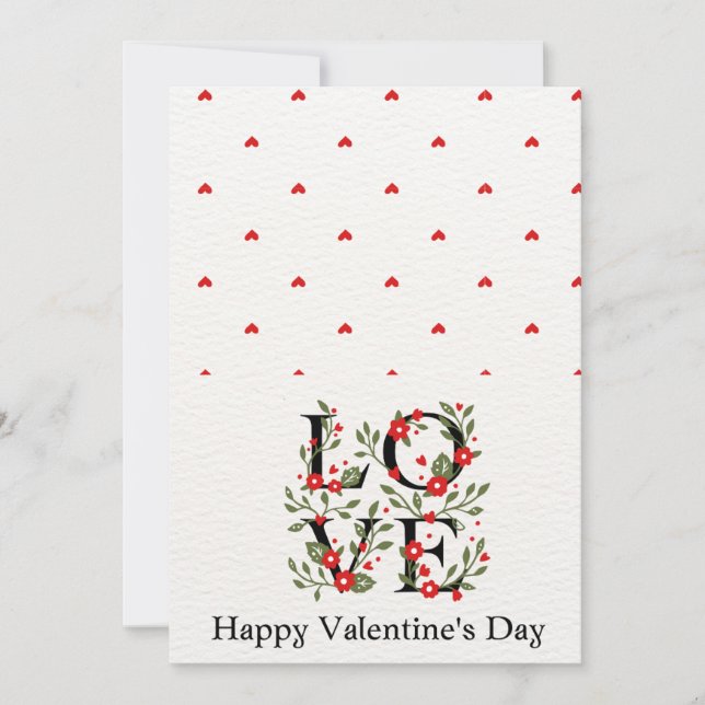 Cartão de Dia de os namorados romântico para o seu (Frente)