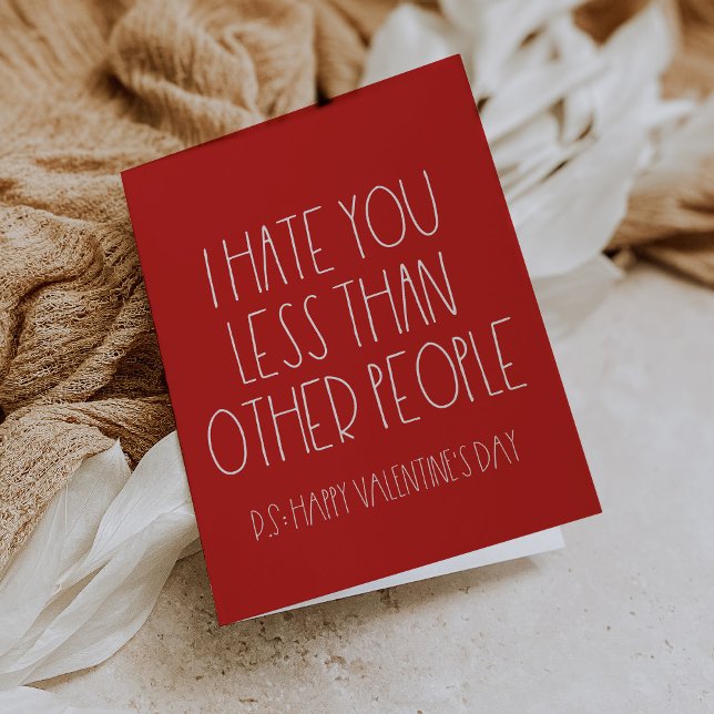 Cartão de Dia de os namorados sarcástico engraçado (Criador carregado)