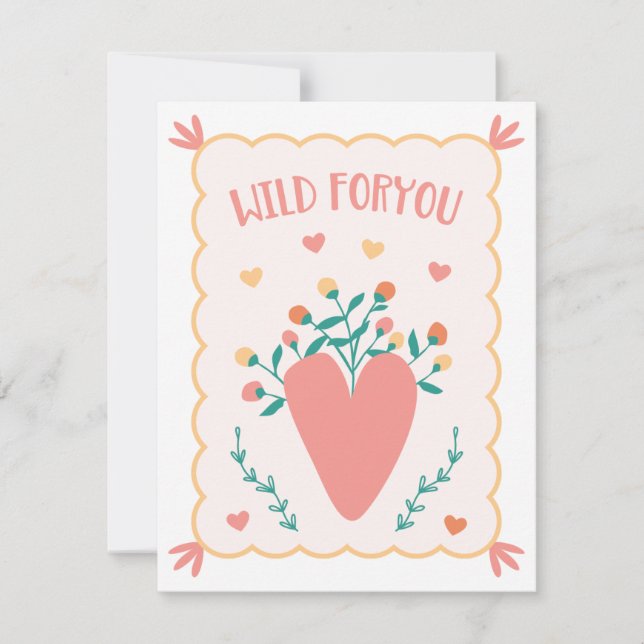 Cartão de Dia de os namorados "Wild For You" (Frente)
