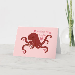 Cartão de Dia de os namorados "You Octopi My Thoug