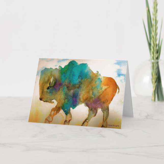 Cartão de Dia de os pais Buffalo (Frente)