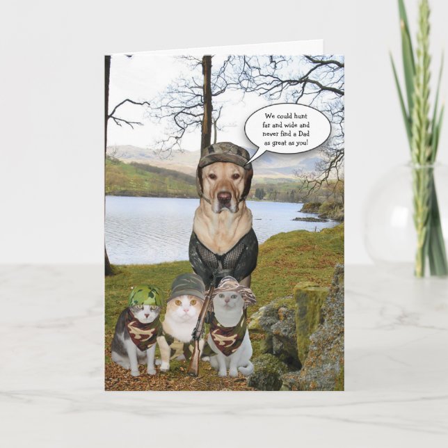 Cartão de Dia de os pais Cachorro/Laboratório Engr (Frente)