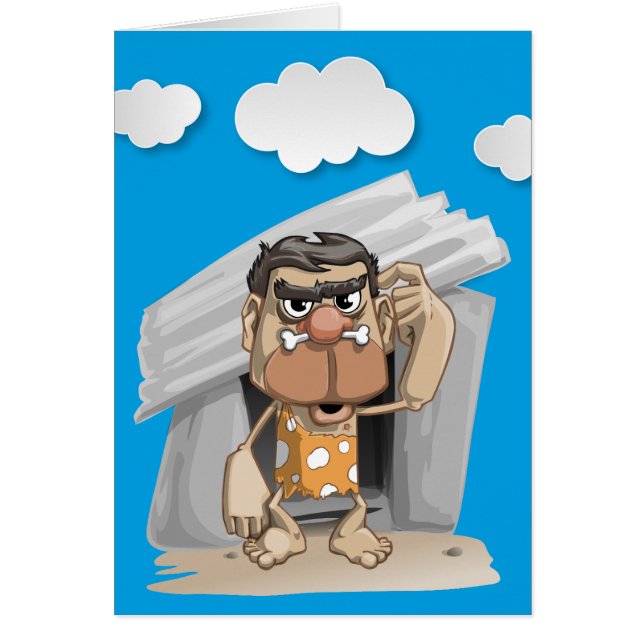 Cartão de Dia de os pais Caveman (Frente)