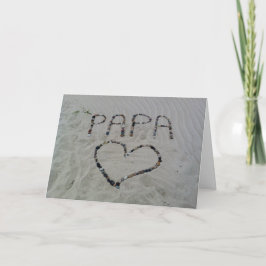 Cartão de Dia de os pais de Amor de Praia
