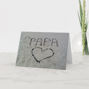 Cartão de Dia de os pais de Amor de Praia