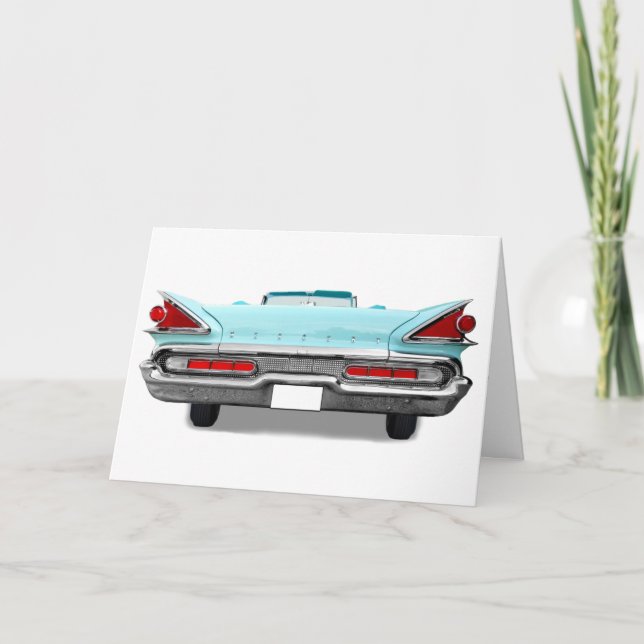 CARTÃO DE DIA DE OS PAIS DE CARRO CLÁSSICO VINTAGE (Frente)