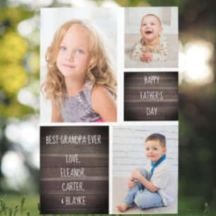 Cartão de Dia de os pais de Colagem de Fotografia