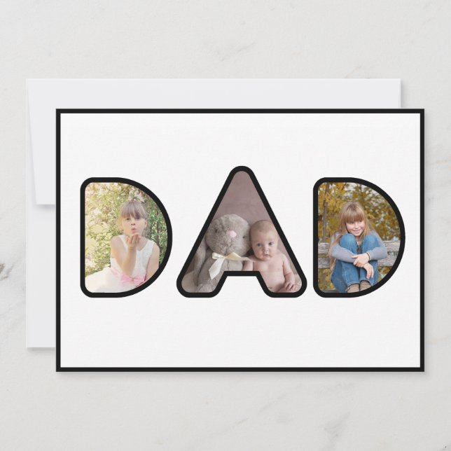 Cartão de Dia de os pais de Colagem de Imagens do  (Frente)