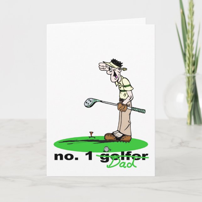 Cartão de Dia de os pais de Pai Golfer nº 1 (Frente)
