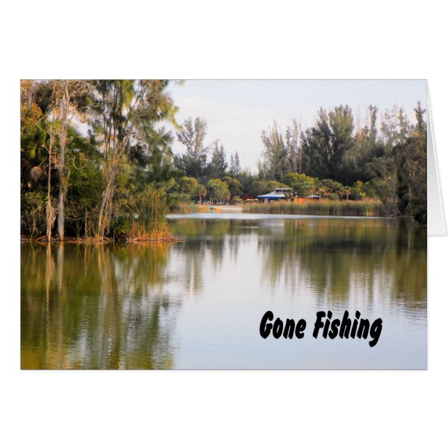 Cartão de dia de os pais, Desapareceu na Pesca (Frente Horizontal)